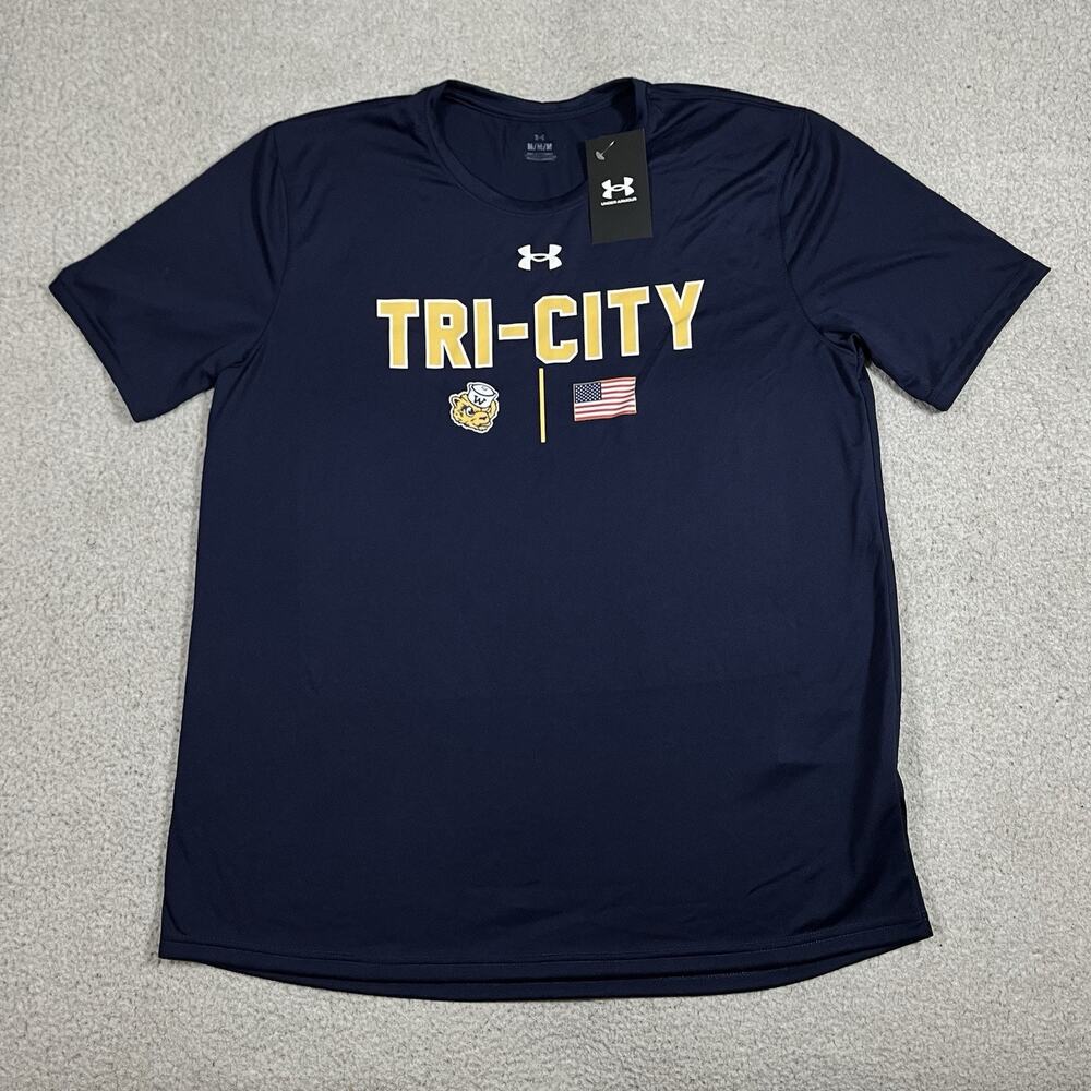 Michigan Wolverines Shirt Mens M Under Armour Tri City USA Short Sleeve NEW